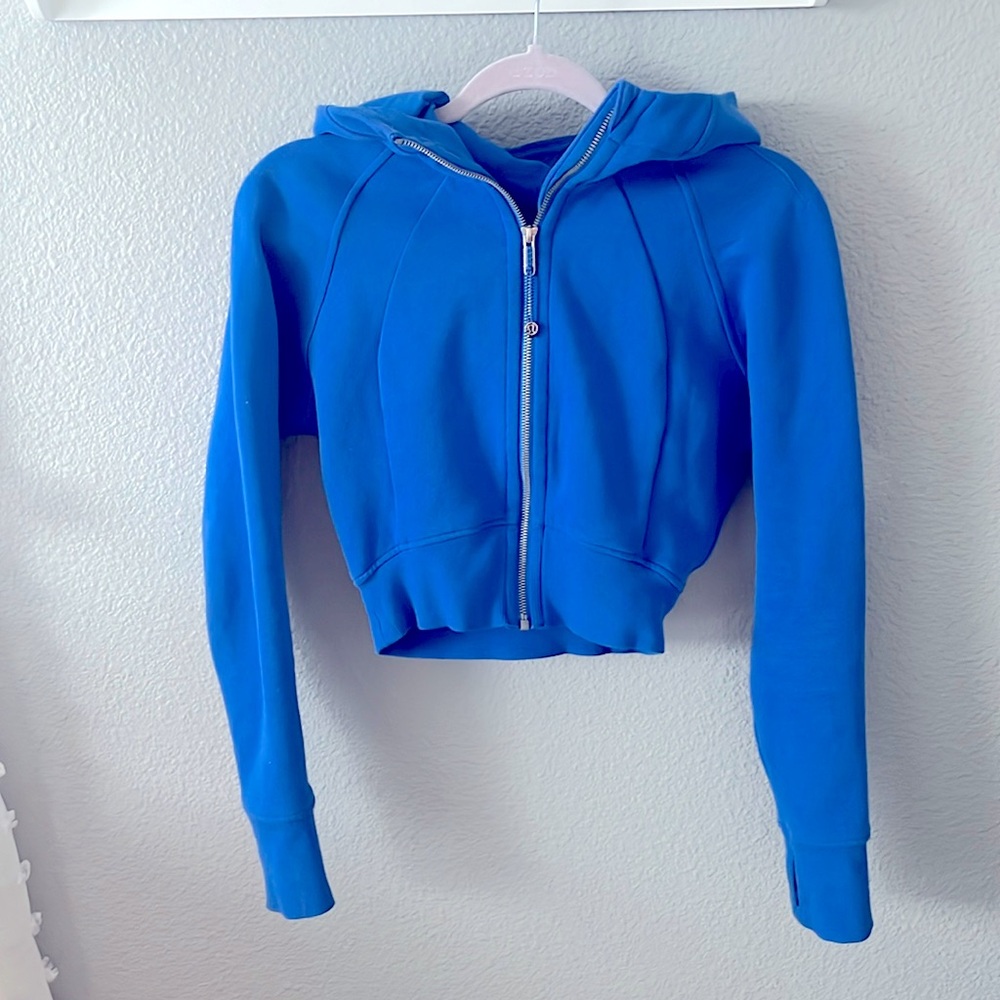 Scuba full-zip Cropped Hoodie